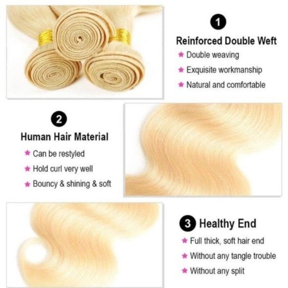 613 Body Wave Human Hair Bundles - Picture 3 of 6